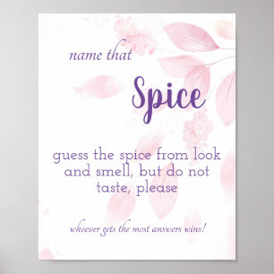 Namn som Spice - Rosa Watercolor Poster
