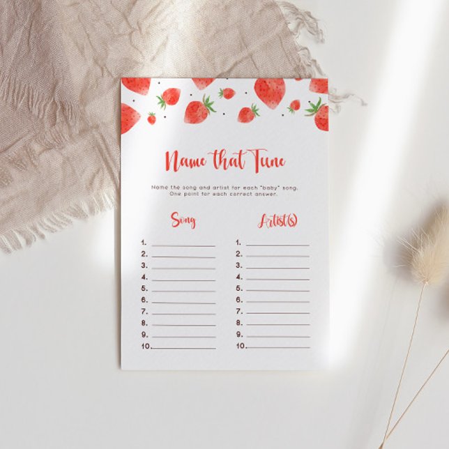 Namn som Tune Game, Berry Sweet Baby Shower Game Inbjudningar (Skapare uppladdad)