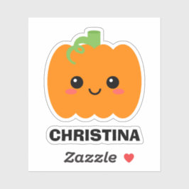 Namn Sticker Cute Pumpkin, dekorera ditt rykte Klistermärken