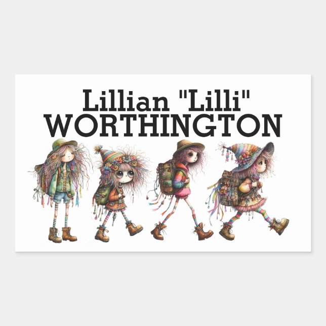 NAMN Sticker Rektangulärt Klistermärke (Framsida)