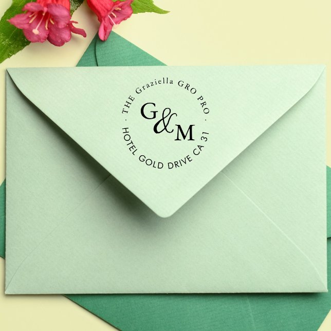 Namn & Surname Anpassningsbar Returadress Rubber F Självfärgande Stämpel (Skapare uppladdad)