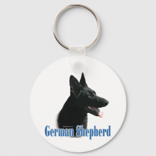 Namn svart tysk shepherd nyckelring