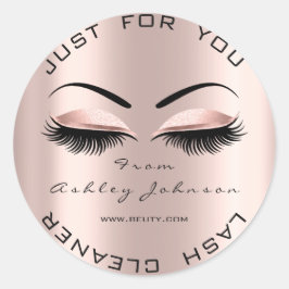 Namn Tack Lash Cleaner Ro Makeup Artist Runt Klistermärke