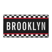 Namn Tävla Red White Black Checkerboard Mönster