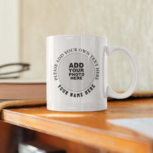 Namn, text- och fotokeepsaké kaffemugg