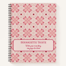 Namn Text Rosa Modern Blommigt Chic Söt Girly