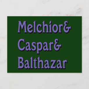Namn till de tre Wisemen Helg Vykort