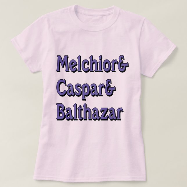 Namn till de tre Wisemen T-shirt (Design framsida)