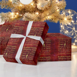 Namn till Jesus Burgundy Presentpapper