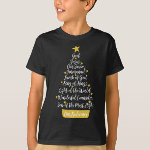 Namn till Jesus Christian Faith Julgran Chri T Shirt