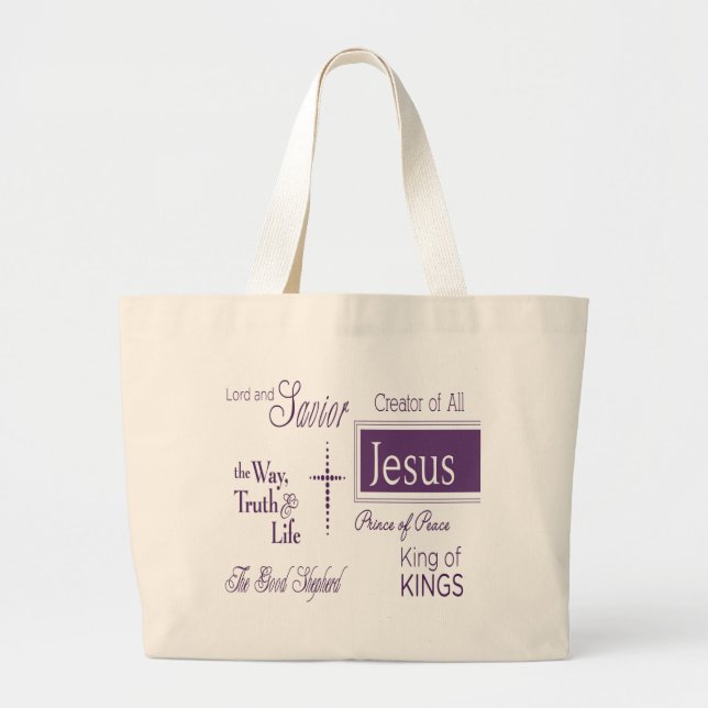 Namn till JESUS Christian Tote & Matkasse Jumbo Tygkasse (Framsidan)