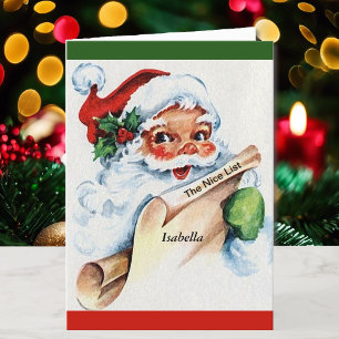 Namn till Santa's Personlig Nice List Helgkort