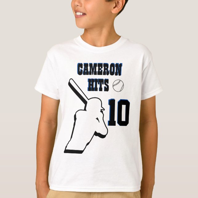 Namn träffar nummer på anpassningsbarna Baseball-f T Shirt (Framsida)