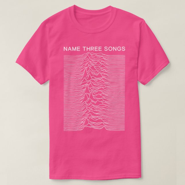 Namn Tre Sång Post punk Meme Mashup T Shirt (Design framsida)
