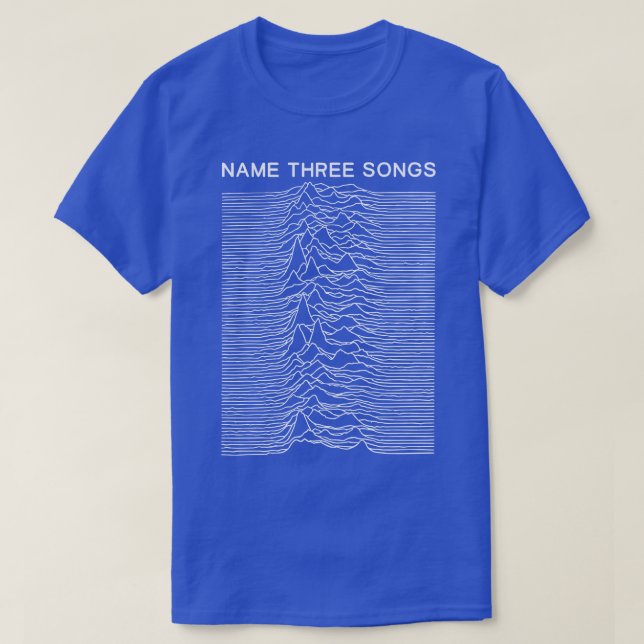 Namn Tre Sång Post punk Meme Mashup T Shirt (Design framsida)