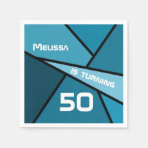 NAMN Turning 50 Abstrakt Teal Geometric