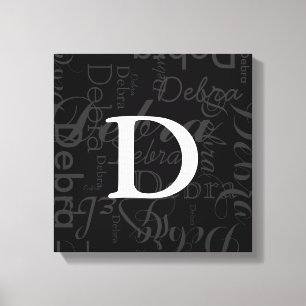 namn-typografi-monogram canvastryck
