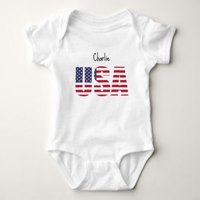 Namn, USA, Adhit Newborn till 24:e Bran Jersey T Shirt (Framsida)