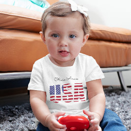 Namn USA, nyfödd till 24:e Bran Jersey T Shirt