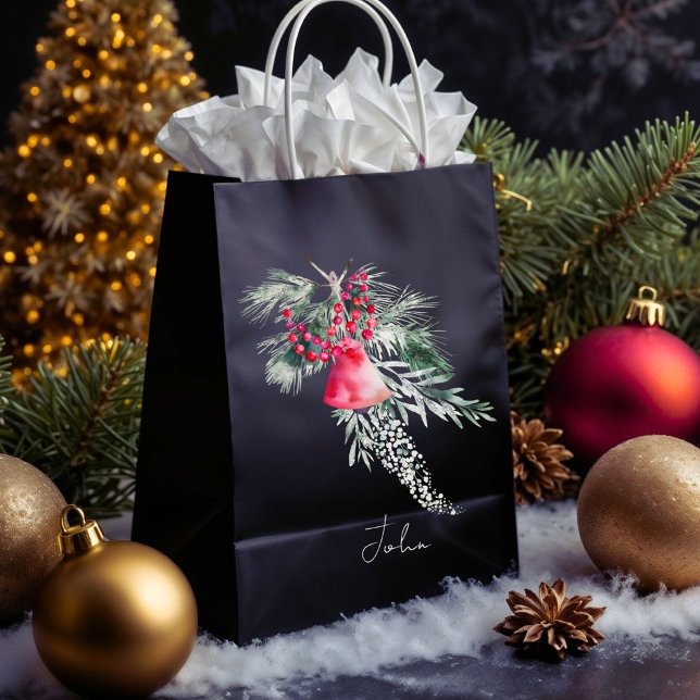 Namn Vattenfärg Modernt Skript God Jul (Skapare uppladdad)