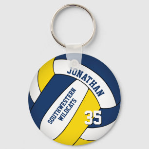 namn volleyball-laget för blå gult-pojkar nyckelring
