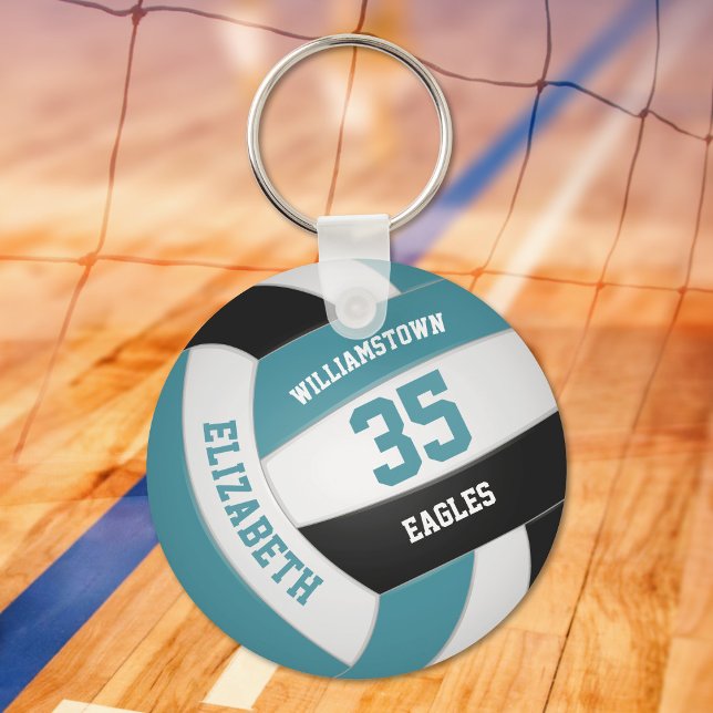 namn volleyball-lagret för svart personlig nyckelring (Skapare uppladdad)