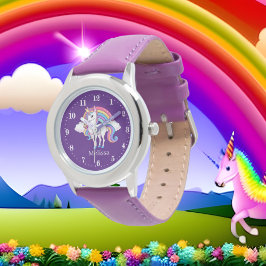 namn Watch, snygg fantasi Unicorn add Armbandsur