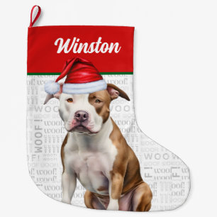 Namn Woof Background,, jul Stor Julstrumpa
