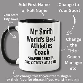 Namn, Worlds Best Athletics Track & Fält Coach Mugg