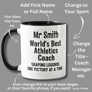 Namn, Worlds Best Athletics Track & Fält Coach Mugg