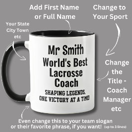 Namn, Worlds Best Lacrosse Coach Mugg