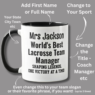 Namn, Worlds Best Lacrosse Team Manager Mugg
