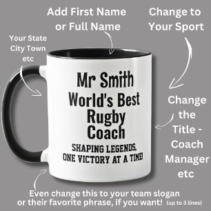 Namn, Worlds Best Rugby Coach Mugg