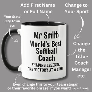 Namn, Worlds Best Softball Coach - Legends Mugg