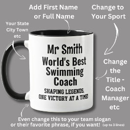 Namn, Worlds Best Swimming Coach Mugg