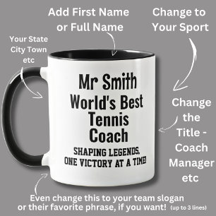 Namn, Worlds Best Tennis Coach Mugg