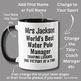 Namn, Worlds Best Vatten Polo Team Manager Mugg
