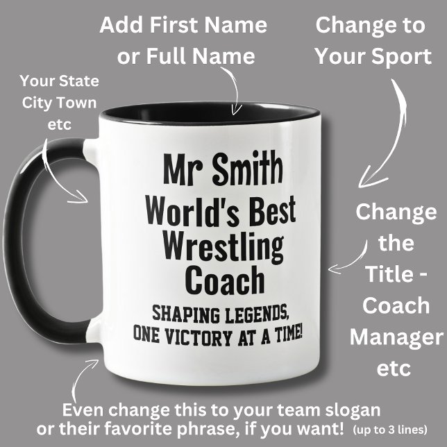 Namn, Worlds Best Wrestling Coach Mugg (Skapare uppladdad)