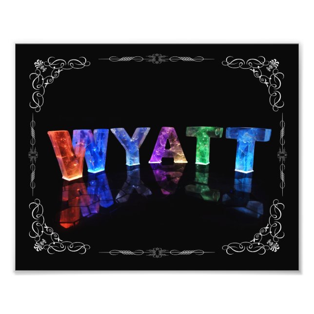 Namn Wyatt-Namn i Ljus (fotografi) Fototryck (Framsidan)