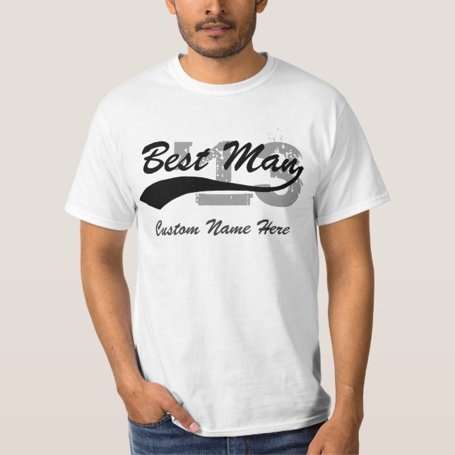 Namn/Year Best Man T-Shirt (Framsida)