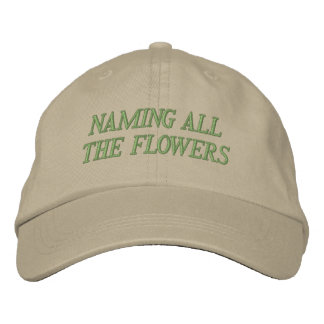 Namnar alla blommor broderad keps