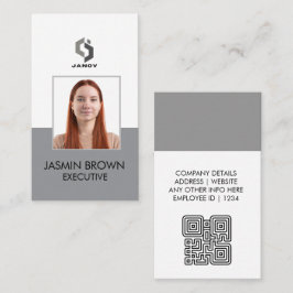 Namnbadgekort & anpassad QR-kod för anställda Visitkort