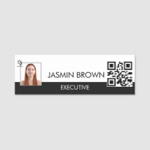 Namnbadgekort & anpassad QR-kod Namnskylt