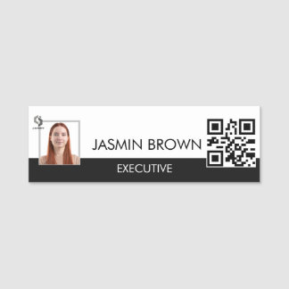 Namnbadgekort & anpassad QR-kod Namnskylt Namnbricka