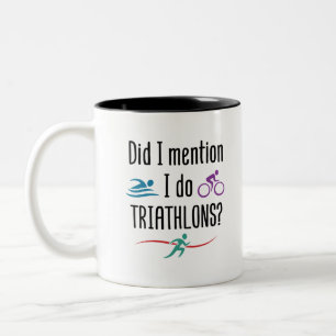 Nämnde jag Triathlons Funny Triathlete? Två-Tonad Mugg