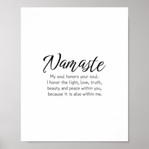 Namndefinition Zen,Yoga, inspirationcitat Poster
