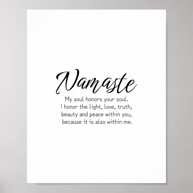 Namndefinition Zen,Yoga, inspirationcitat Poster (Framsidan)