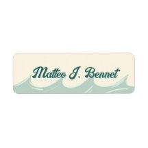 Namnekiketter för barn med havstema