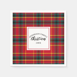 Namnen året om jul Tartan Play-familjen Pappersservett