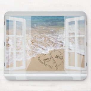 Namnen i Beach Hearts In Window Musmatta